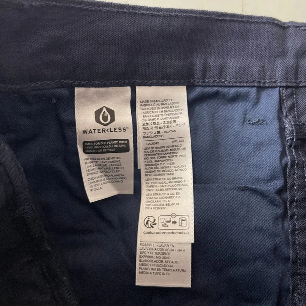 Levis Pants Mens 38x30 Blue 511 Slim Utility Canvas Carpenter Y2K 90s Workwear